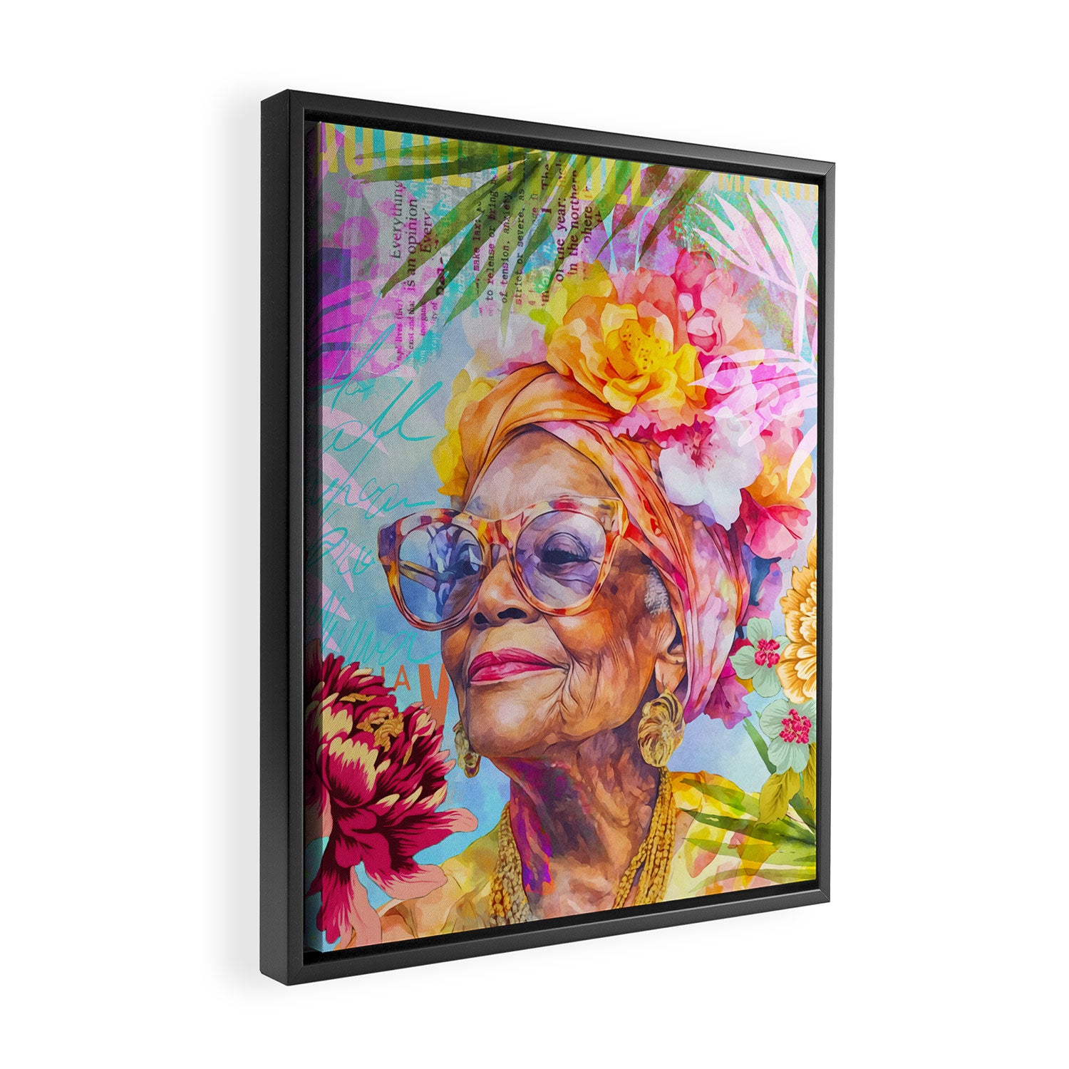Pura Vida Ageless Fashionista Icon Framed Canvas Print Gallery Image 2