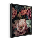 Regency Vibe Floral Opulence Moody Garden Framed Canvas Print Gallery Image 2