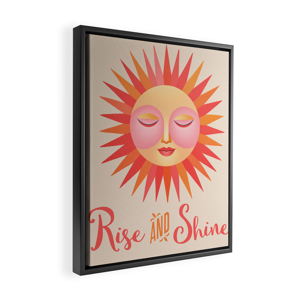 Rise And Shine Happy Sun Framed Canvas Print Gallery Image 2