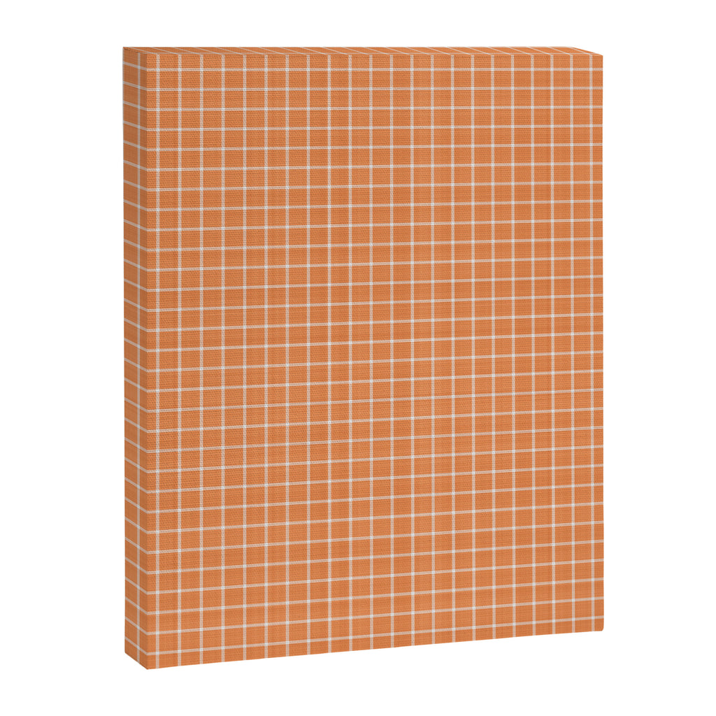 Rustic Linen Checks Gingham Pattern With A Vintage Linen Vibe Warm Orange Canvas Print Gallery Image 8
