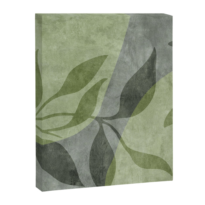 Serene Foliage Earthy Greenery Art Canvas Print Gallery Image 1