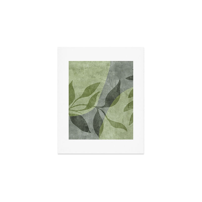 Serene Foliage Earthy Greenery Art Art Print Gallery Image 1
