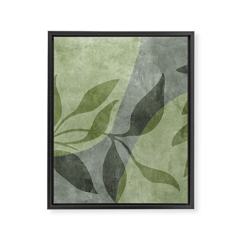 Serene Foliage Earthy Greenery Art Framed Canvas Print Gallery Image 6