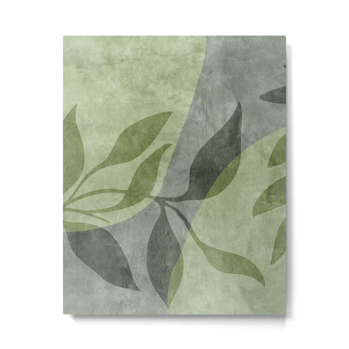 Serene Foliage Earthy Greenery Art Metal Print Gallery Image 1