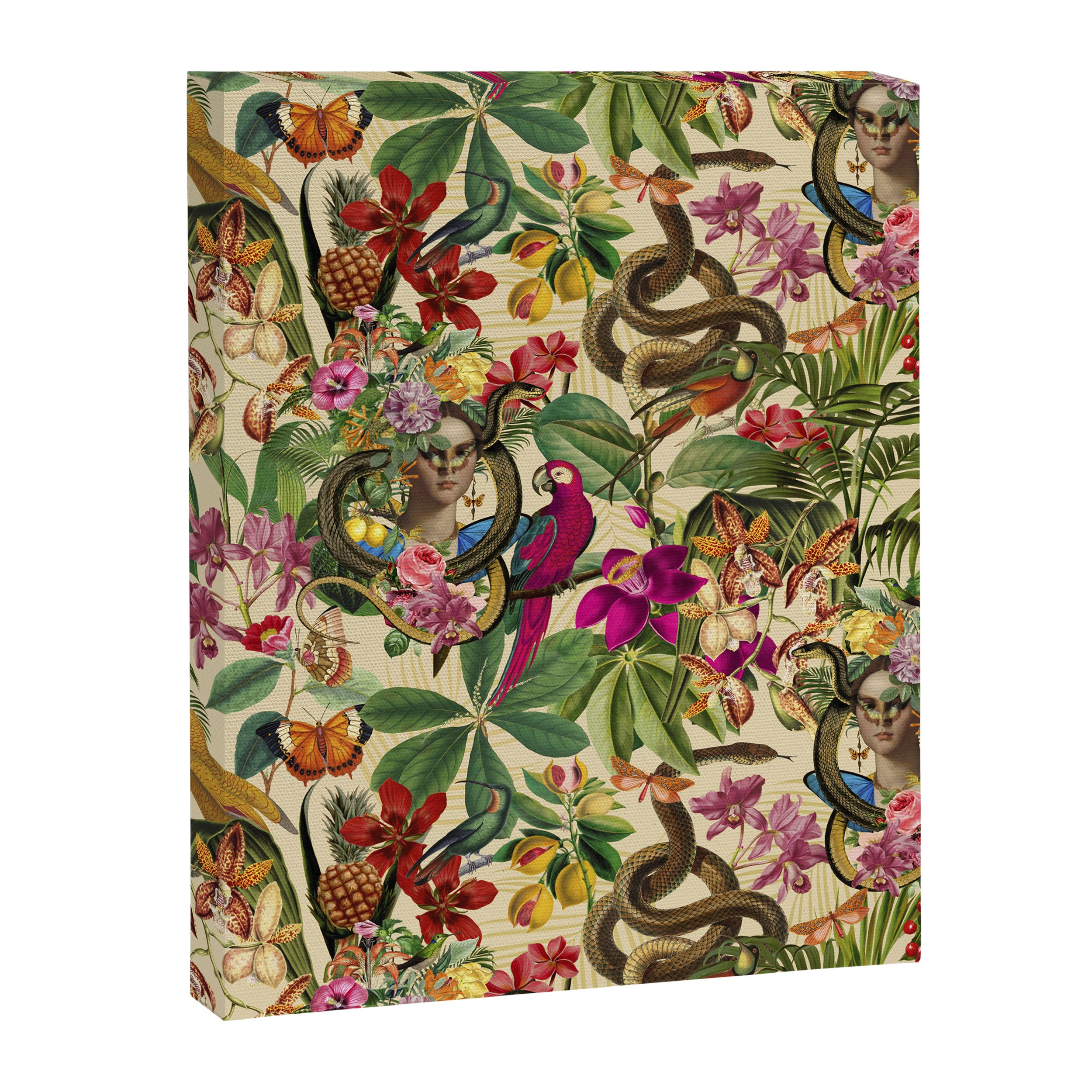 Snake Princess Tropical Jungle Vibes Multicolor  Canvas Print Gallery Image 8
