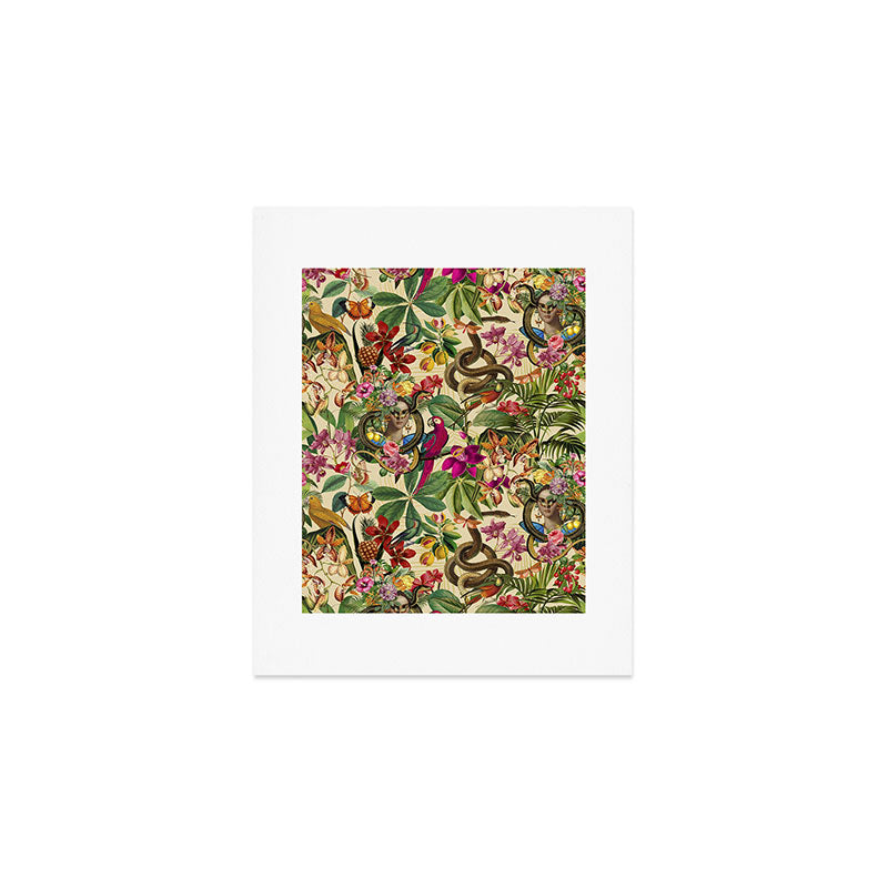Snake Princess Tropical Jungle Vibes Multicolor  Art Print Gallery Image 1