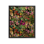 Snake Princess Tropical Jungle Vibes Multicolor  Black Framed Canvas Print Gallery Image 6