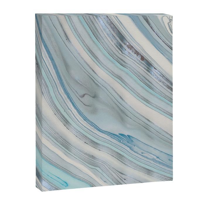 Soft Blue Aqua Marble Elegance Canvas Print Gallery Image 1