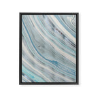 Soft Blue Aqua Marble Elegance Framed Canvas Print Gallery Image 8