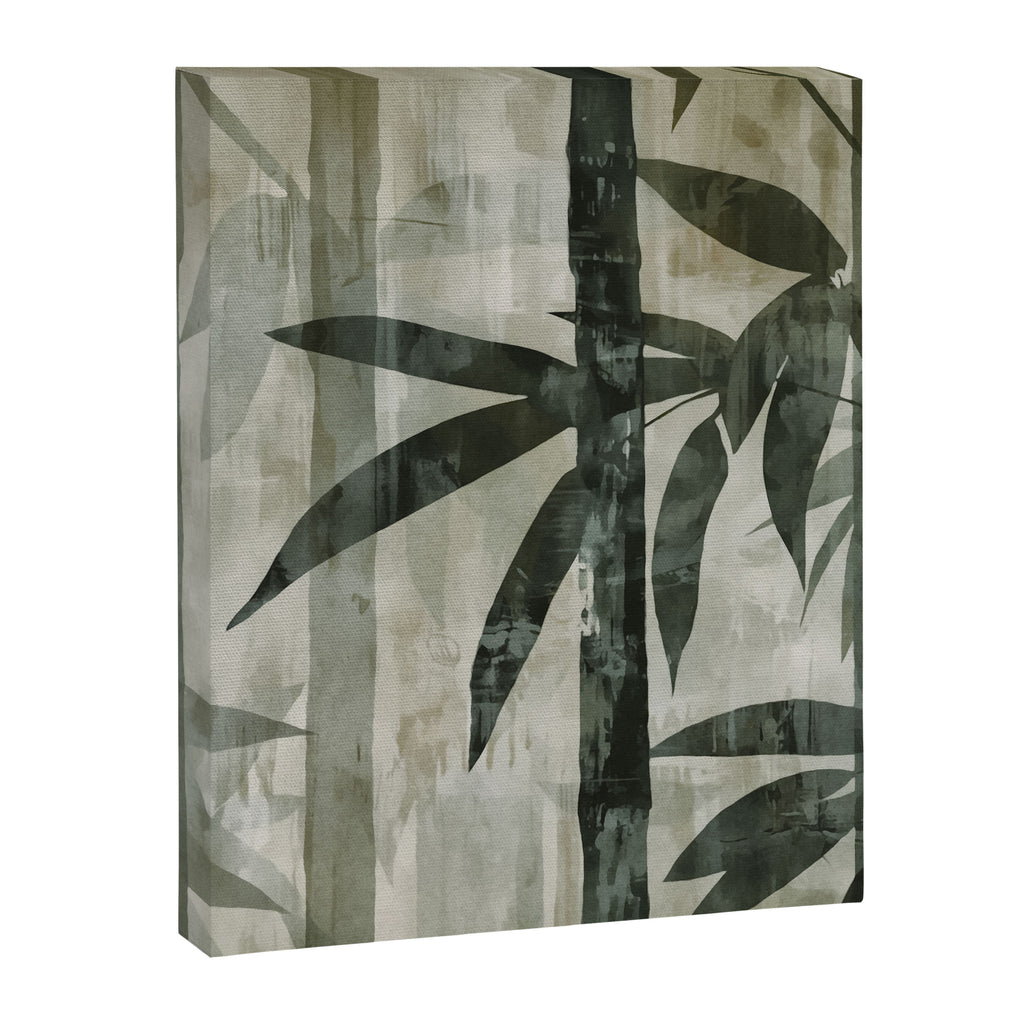 Stylized Bamboo Garden Watercolor Canvas Print Gallery Image 6