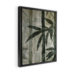 Stylized Bamboo Garden Watercolor Framed Canvas Print Gallery Image 2