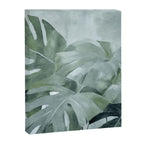 Teal Green Monstera Leaves  Jungle Vibes Canvas Print Gallery Image 6