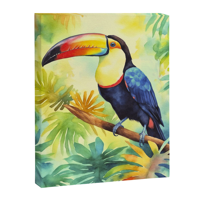 Toucans Tropical Paradise Watercolor Art Canvas Print Gallery Image 1