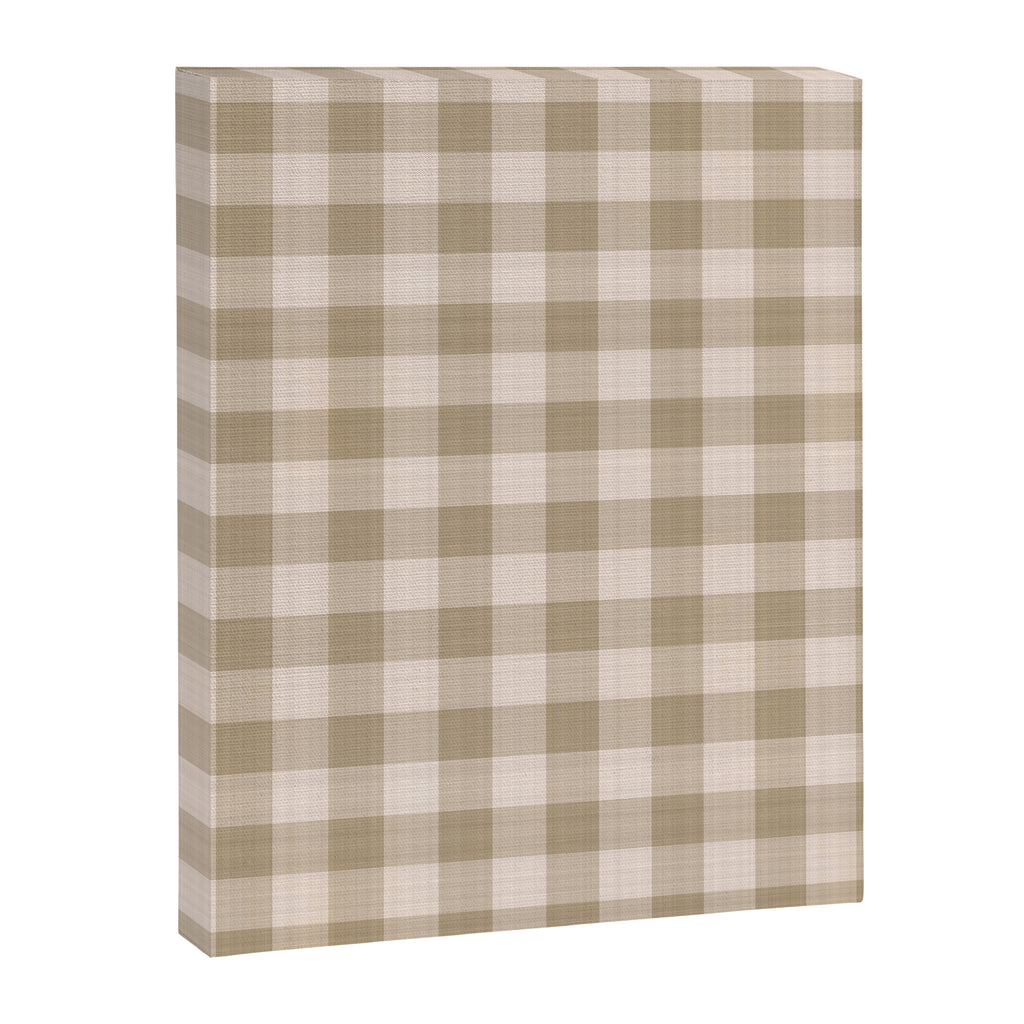 Traditional Beige Gingham Pattern Cabincore Style  Canvas Print Gallery Image 8