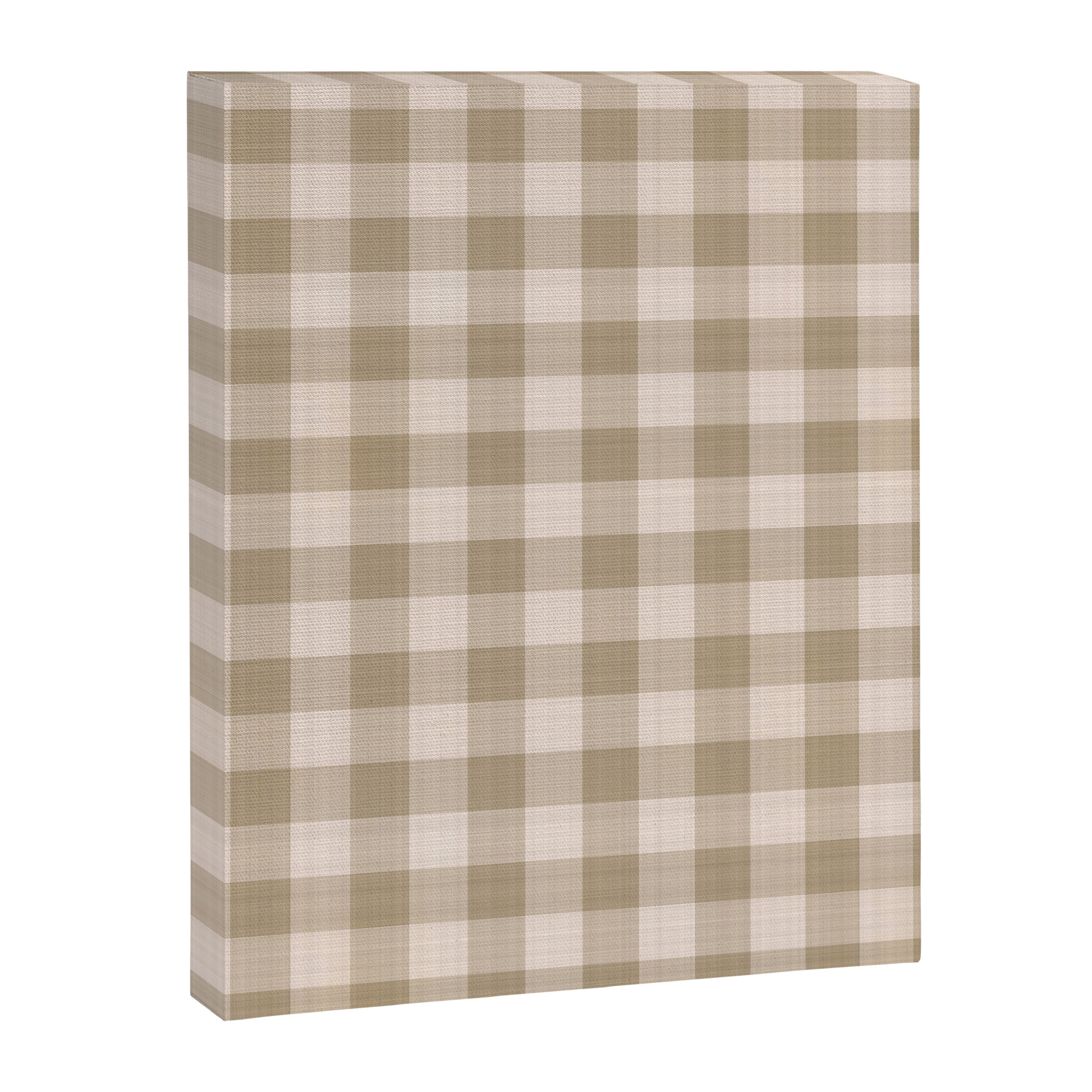 Traditional Beige Gingham Pattern Cabincore Style  Canvas Print Gallery Image 8