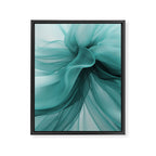 Tranquil Flow Abstract Dimension Ink Turquoise Framed Canvas Print Gallery Image 6