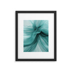 Tranquil Flow Abstract Dimension Ink Turquoise Framed Art Print Gallery Image 5