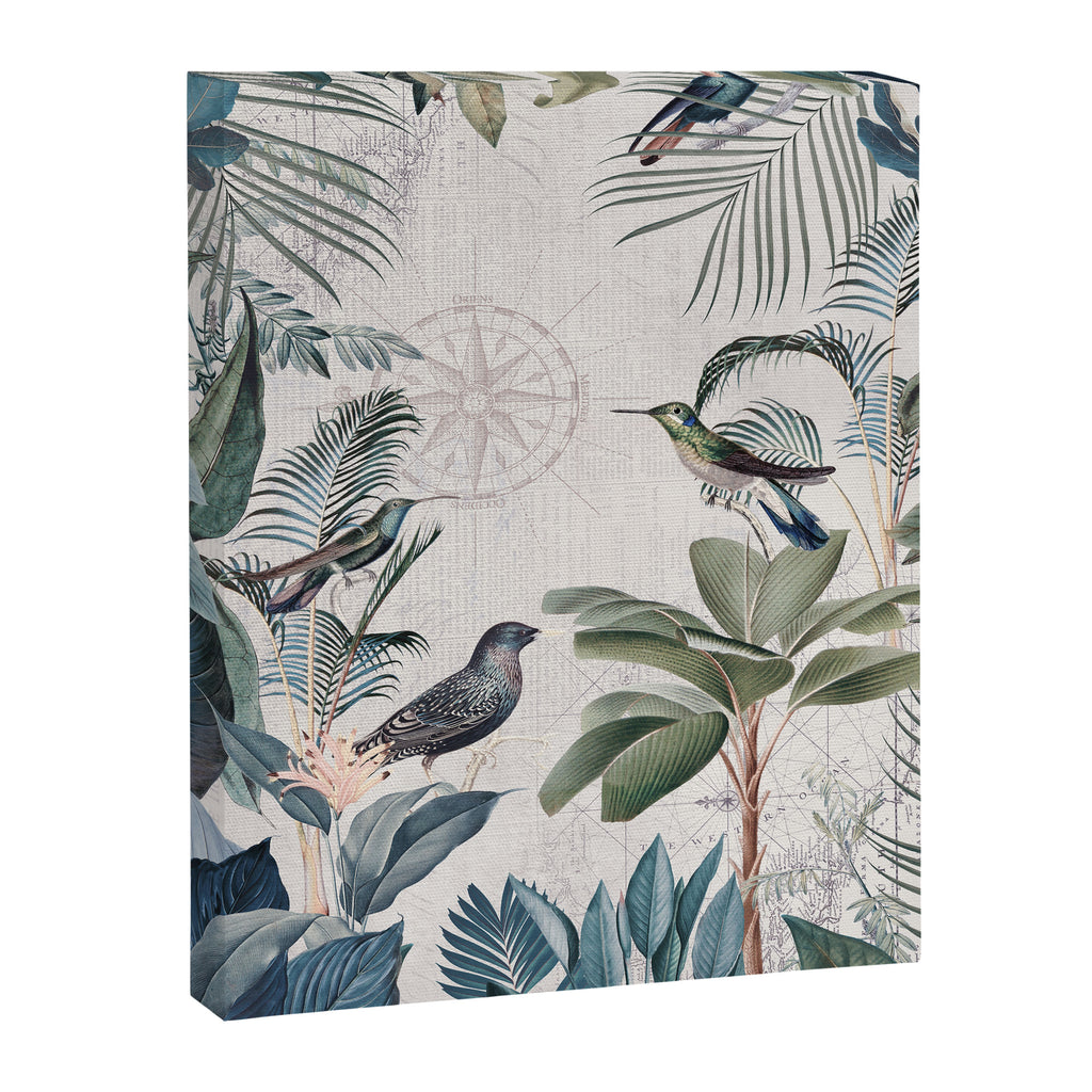 Tropical Birds Paradise Vintage Botanical Illustration Canvas Print Gallery Image 8