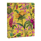 Tropical Bloom Serenade Exotic Floral Pattern Vintage Botanical Vibes Yellow Canvas Print Gallery Image 6
