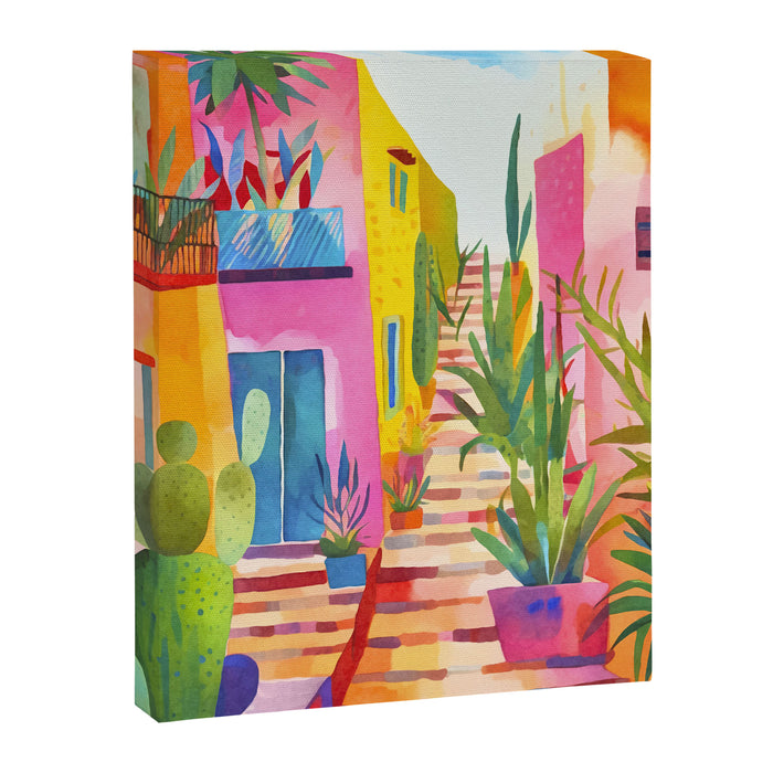 Tropical Caribbean Village Rural Charm Canvas Print Gallery Image 1