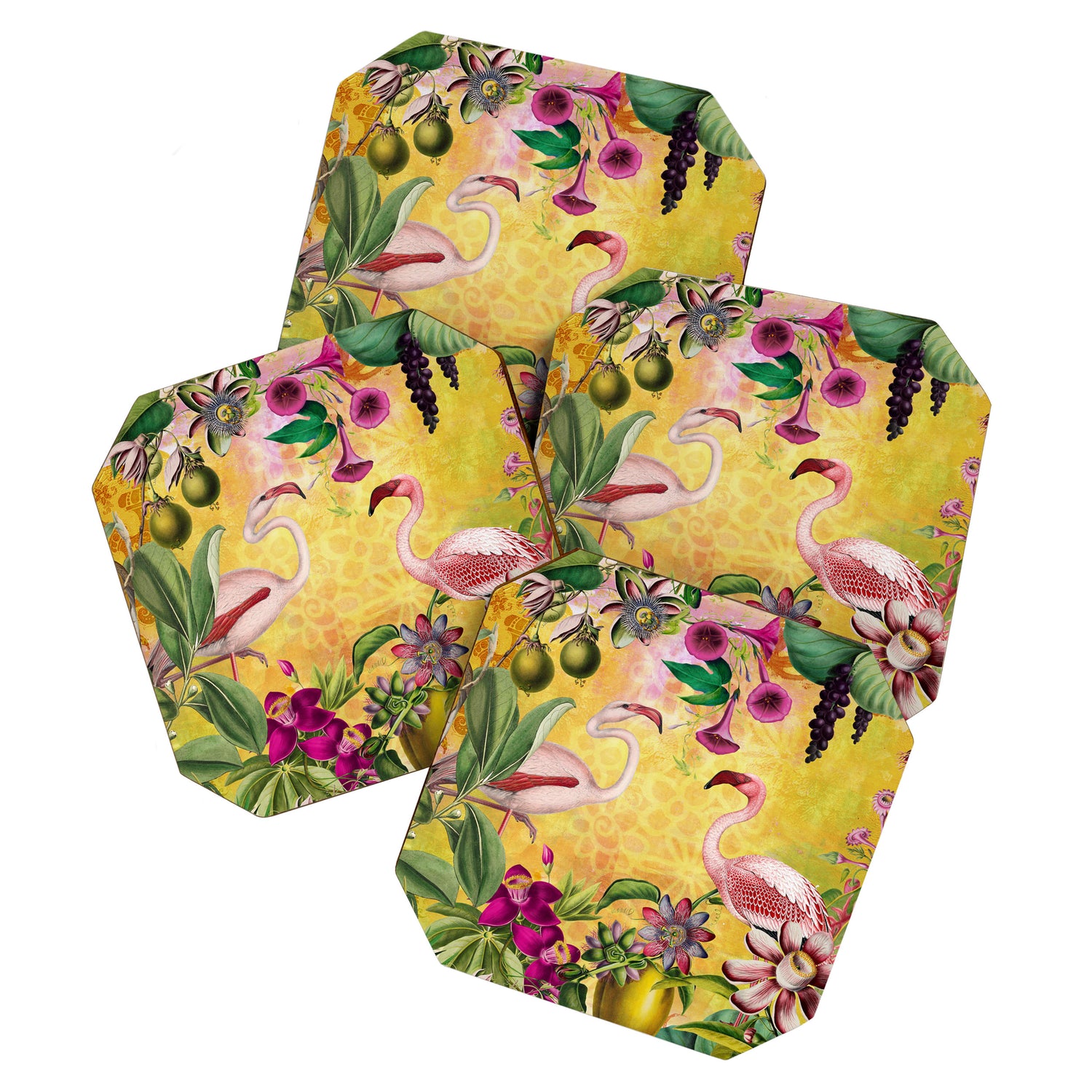 Tropical Flamingo Island Coaster Gallery Image 1