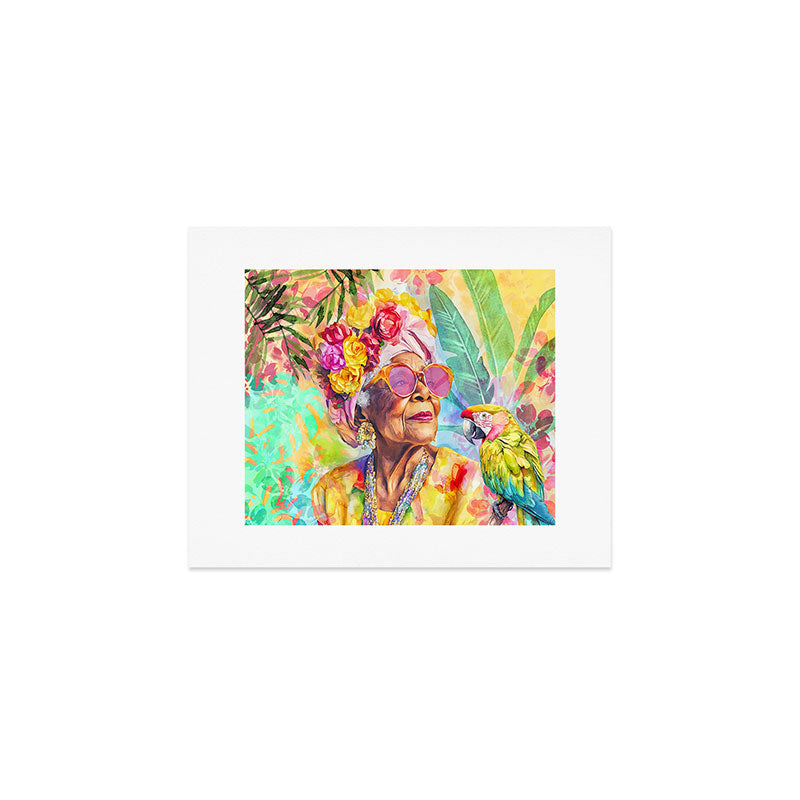 Tropical Grace And Ageless Elegance Without Limits Female Portrait Art Print Gallery Image 1