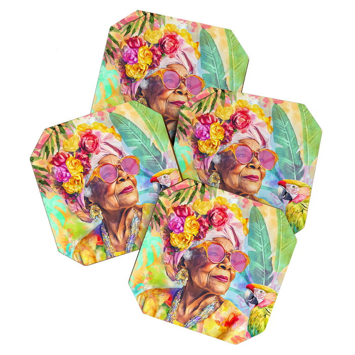 Tropical Grace And Ageless Elegance Without Limits Female Portrait Coaster Gallery Image 1