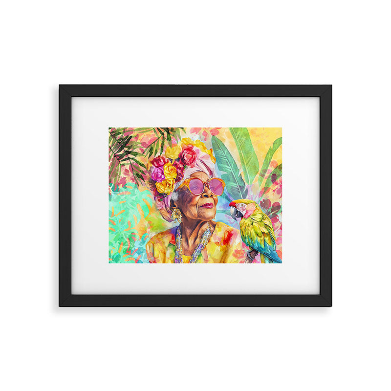 Tropical Grace And Ageless Elegance Without Limits Female Portrait Framed Art Print Gallery Image 5