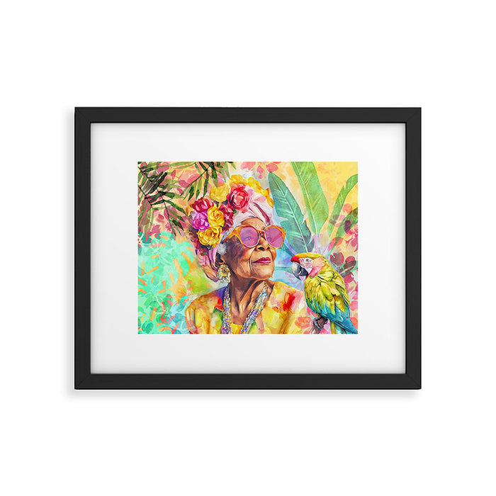 Tropical Grace And Ageless Elegance Without Limits Female Portrait Framed Art Print Gallery Image 1