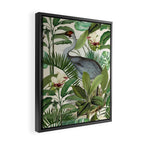 Tropical Heron Bird Rainforest Illustration Framed Canvas Print Gallery Image 2