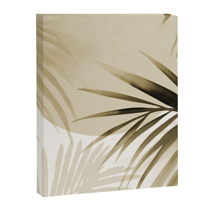 Tropical Paradise Sunset Neutral Beige Canvas Print Gallery Image 1