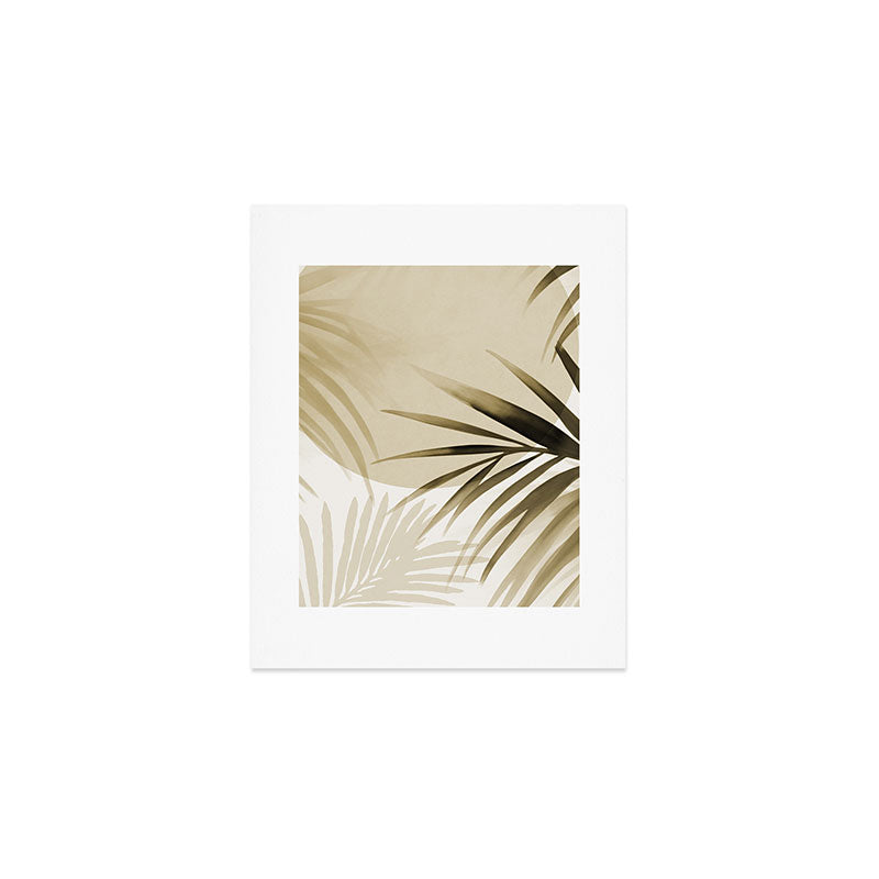 Tropical Paradise Sunset Neutral Beige Art Print Gallery Image 1