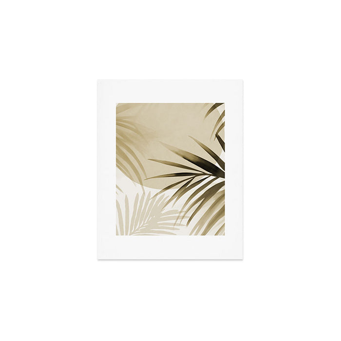 Tropical Paradise Sunset Neutral Beige Art Print Gallery Image 1