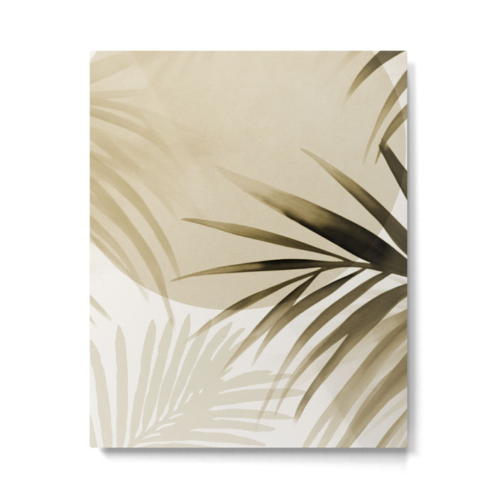 Tropical Paradise Sunset Neutral Beige Metal Print Gallery Image 1