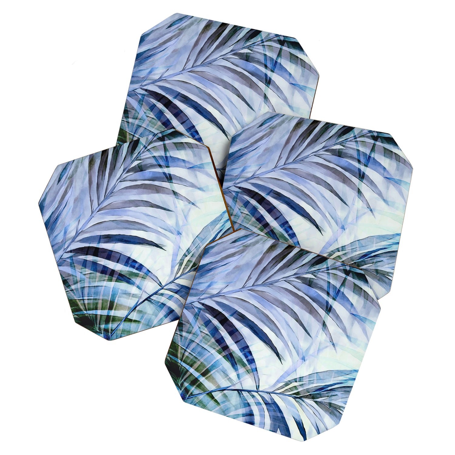 Tropical Wanderlust Palm Leaf Layers Coaster Gallery Image 1
