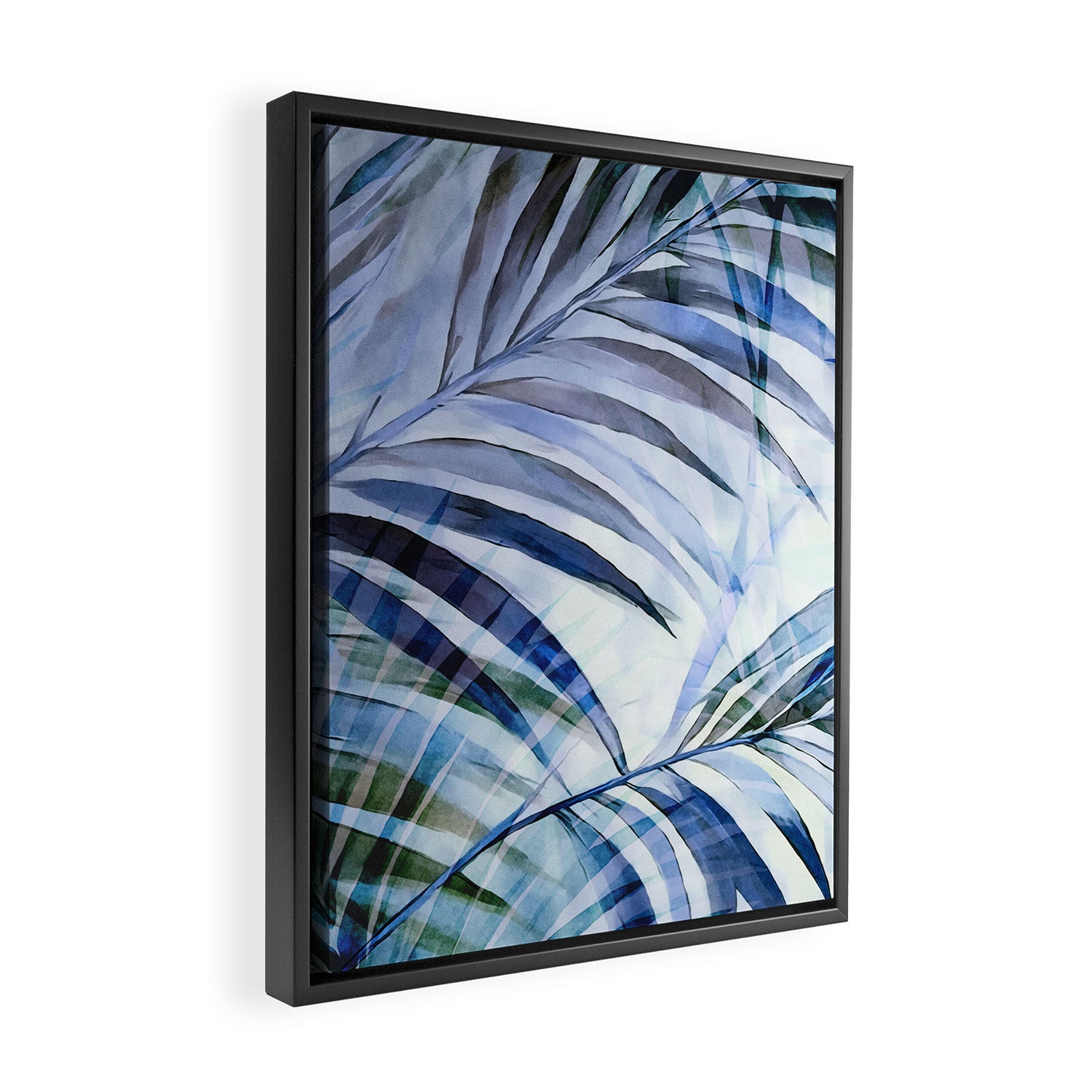 Tropical Wanderlust Palm Leaf Layers Framed Canvas Print Gallery Image 2