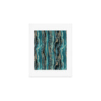 Turquoise Gold Sparkling Luxury Marble Gemstone Art Art Print Gallery Image 1
