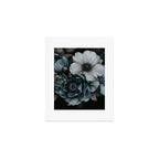 Twilight Floral Symphony In Turquoise Ivory Baroque Tones Art Print Gallery Image 1