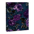 Velveteen Moody Flower Grandeur Plum Blue Teal Canvas Print Gallery Image 8
