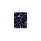 Velveteen Moody Flower Grandeur Plum Blue Teal Art Print Gallery Image 1