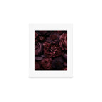 Victorian Grandeur Large Opulent Flowers Burgundy Red Art Print Gallery Image 1