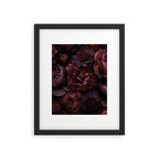 Victorian Grandeur Large Opulent Flowers Burgundy Red Framed Art Print Gallery Image 5