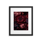 Victorian Grandeur Large Regency Flowers Crimson Red Framed Art Print Gallery Image 5