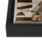 Vintage Paris eiffel tower illustration Framed Canvas Print Gallery Image 3