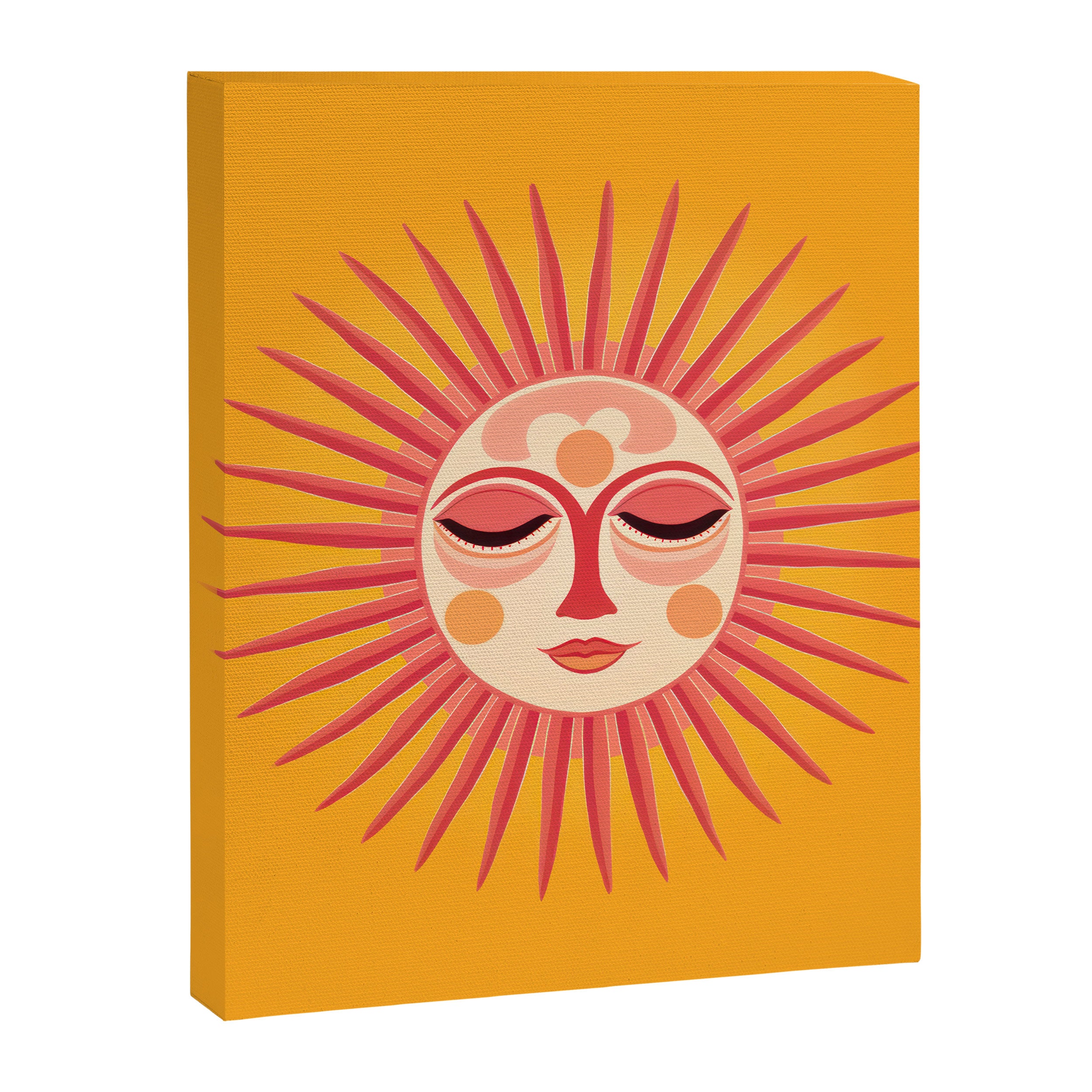Warm Days And Whimsical Rays Sun Face Canvas Print Gallery Image 6