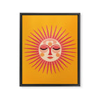 Warm Days And Whimsical Rays Sun Face Framed Canvas Print Gallery Image 6