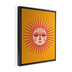Warm Days And Whimsical Rays Sun Face Framed Canvas Print Gallery Image 2