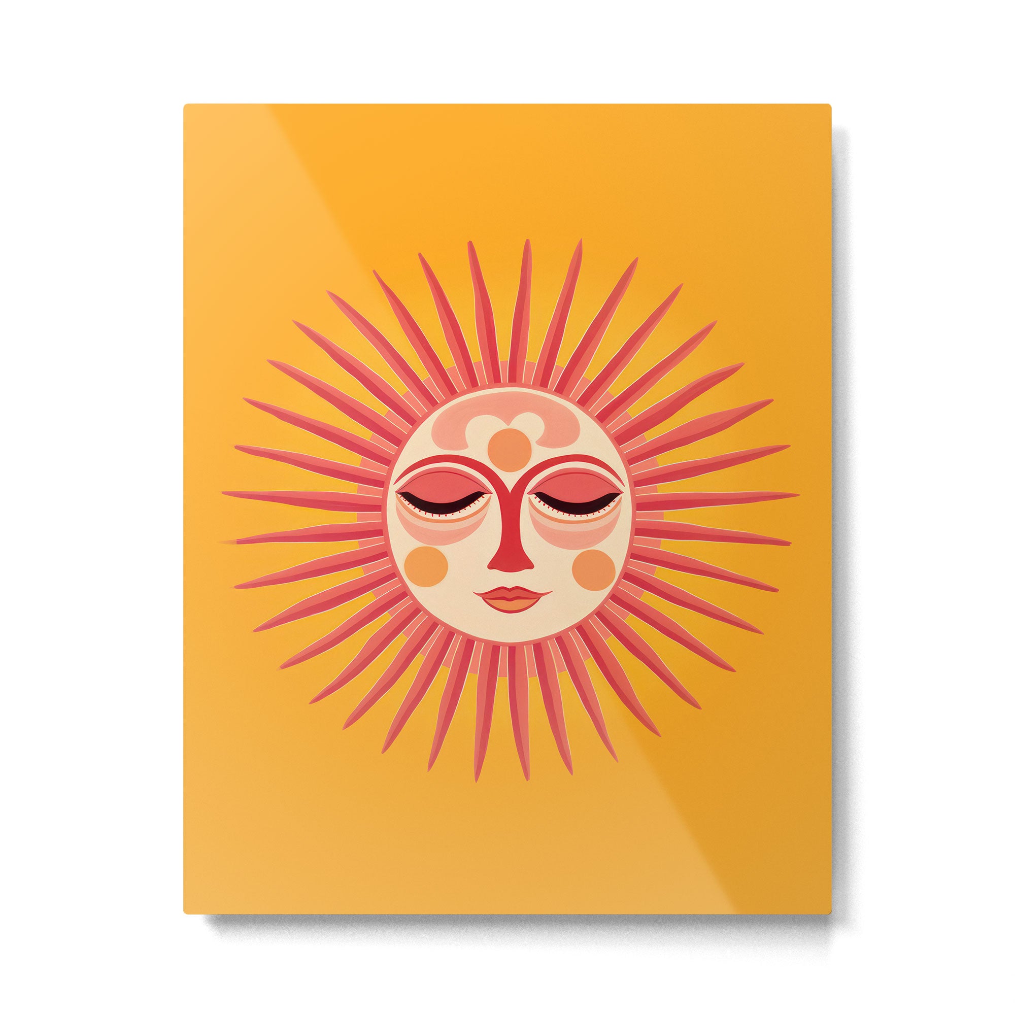 Warm Days And Whimsical Rays Sun Face Metal Print Gallery Image 4