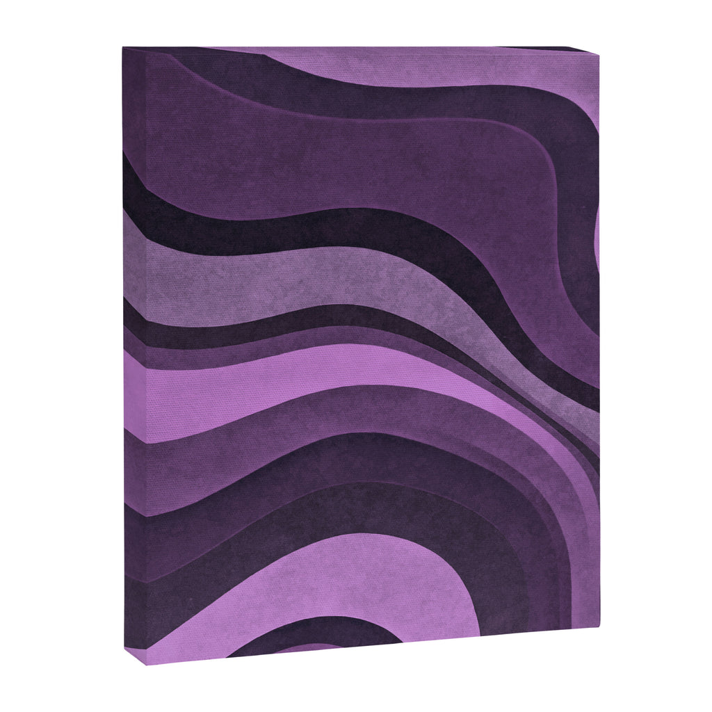 Wavy Watercolor Groovy Purple Shapes Canvas Print Gallery Image 6