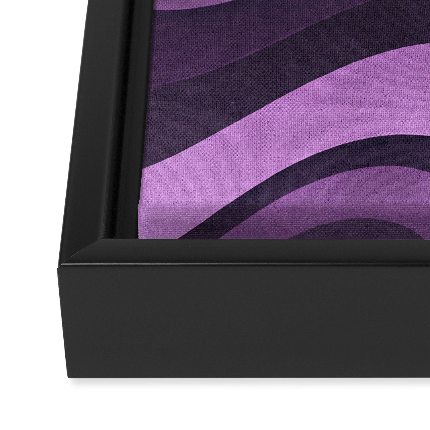 Wavy Watercolor Groovy Purple Shapes Framed Canvas Print Gallery Image 3